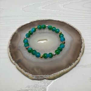 ✨Handmade Blue/Green & Silver/Gold/Rose Gold Bracelet